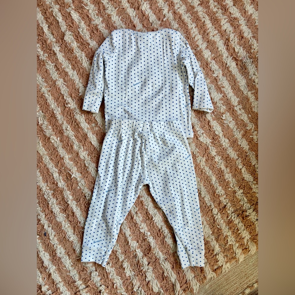 Bonton Ribbed Cotton Stars Pajama Set - Picture 4 of 4